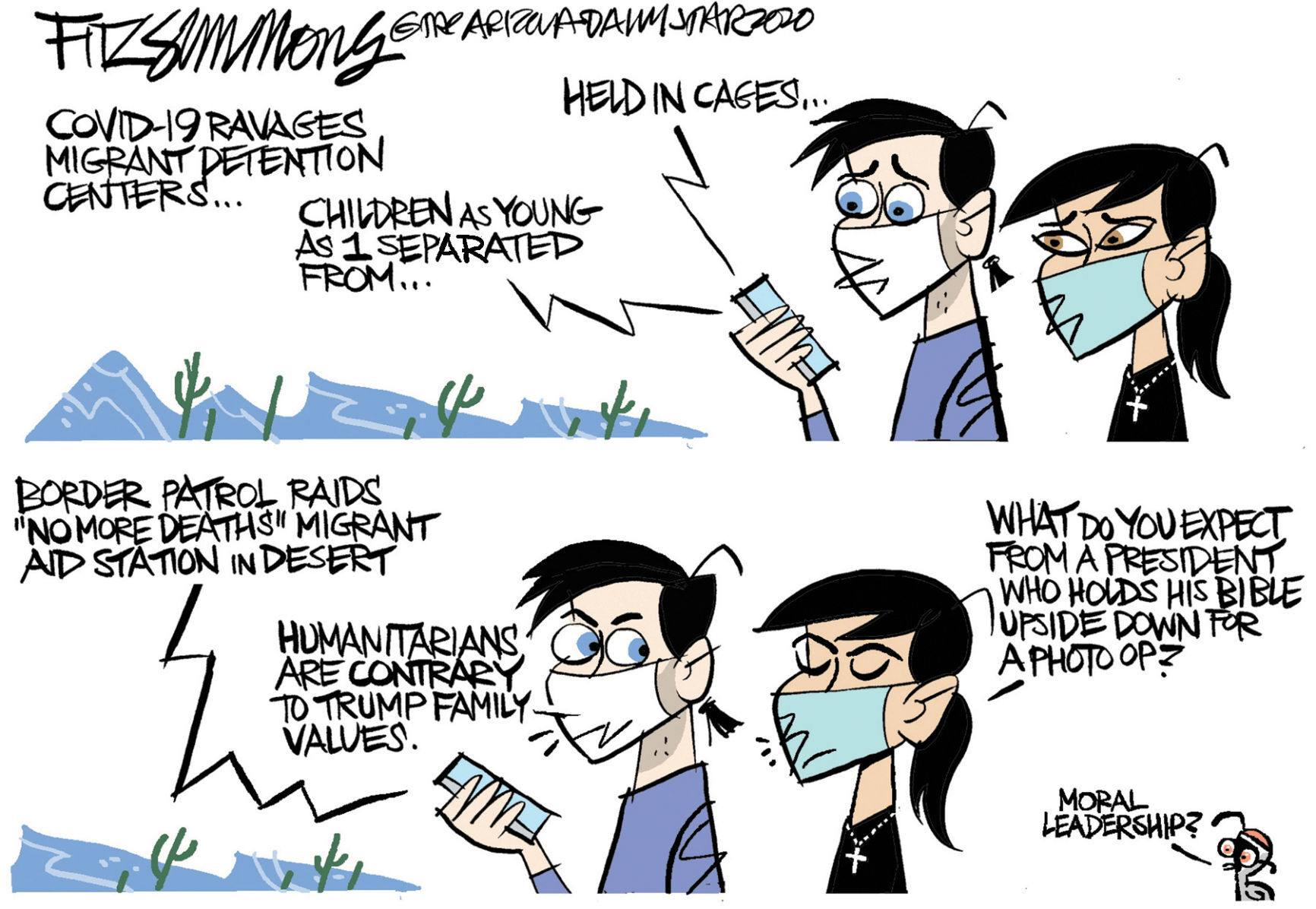 Daily Fitz Cartoon: Border Cruelty